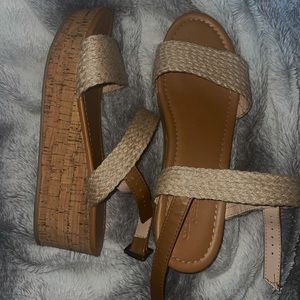 Charlotte Russe wedged sandals! Barely worn!
